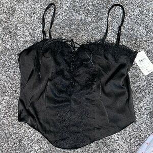 Black Lace Blouse Crop top